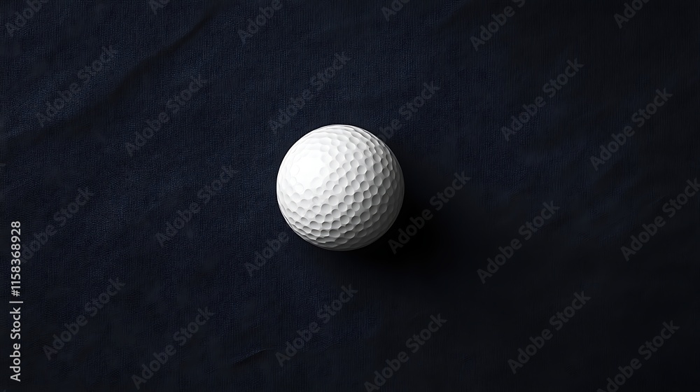 Clean and elegant golf ball isolated on a dark blue canvas Clean and elegant golf ball isolated on a dark blue canvas