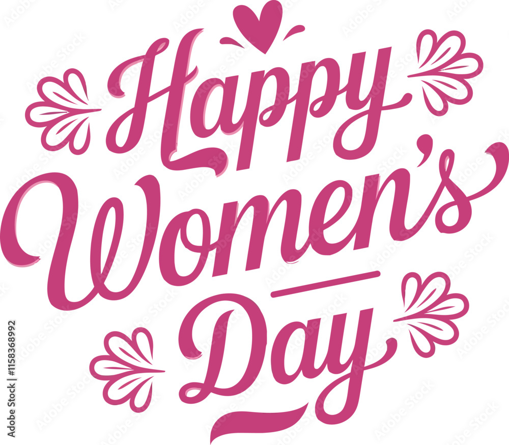 International women's day concept design. 8 March vector holiday illustration. Happy women’s day greeting calligraphy elegant text template.
International women's day concept design. 8 March vector holiday illustration. Happy women’s day greeting calligraphy elegant text template.