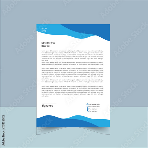 
Abstract Letterhead Design Modern Business Letterhead Design Template,Minimal Business Letterhead