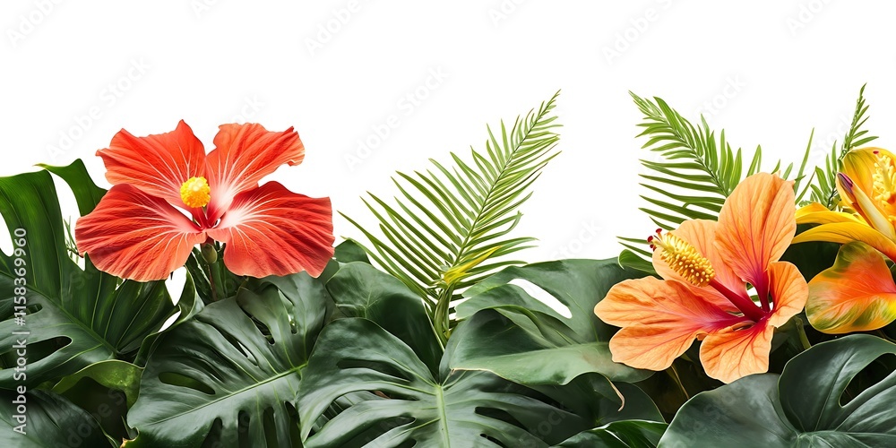 Naklejka premium a group of orange and red flowers