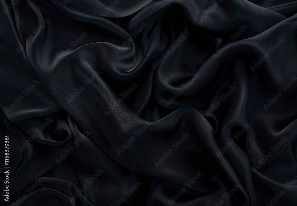 Fototapeta premium Abstract Black Silk Fabric