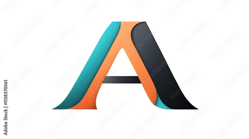 A sleek and modern logo featuring a bold letter A sleek and modern logo featuring a bold letter