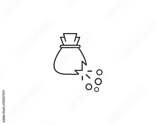 Bankruptcy icon vector symbol design illustration.