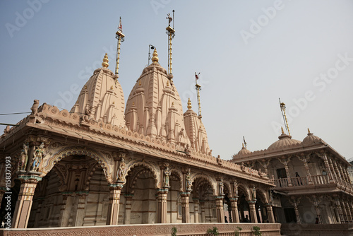 Obraz na płótnie A Spiritual Masterpiece: The Swaminarayan Temple in Ahmedabad w salonie