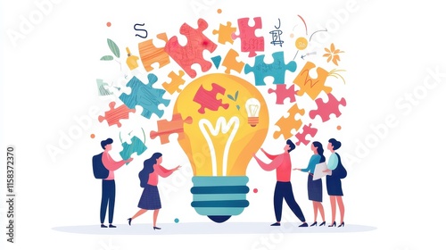 Diverse Professionals Creating Ideas Through Collaboration