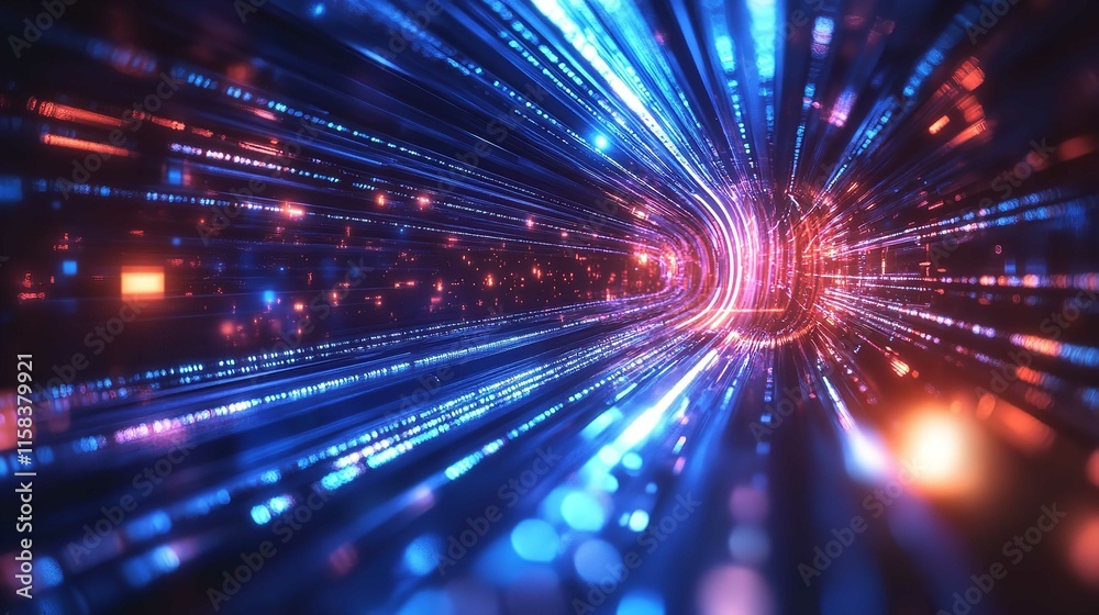 Tech Voyage Futuristic Looping Background in 16K Resolution