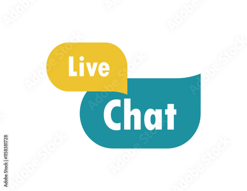 live chat icon on white background	