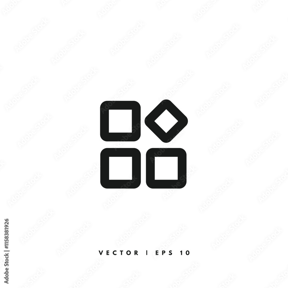 Menu Button Icon. Editable Stroke Menu Button Icon. Editable Stroke
