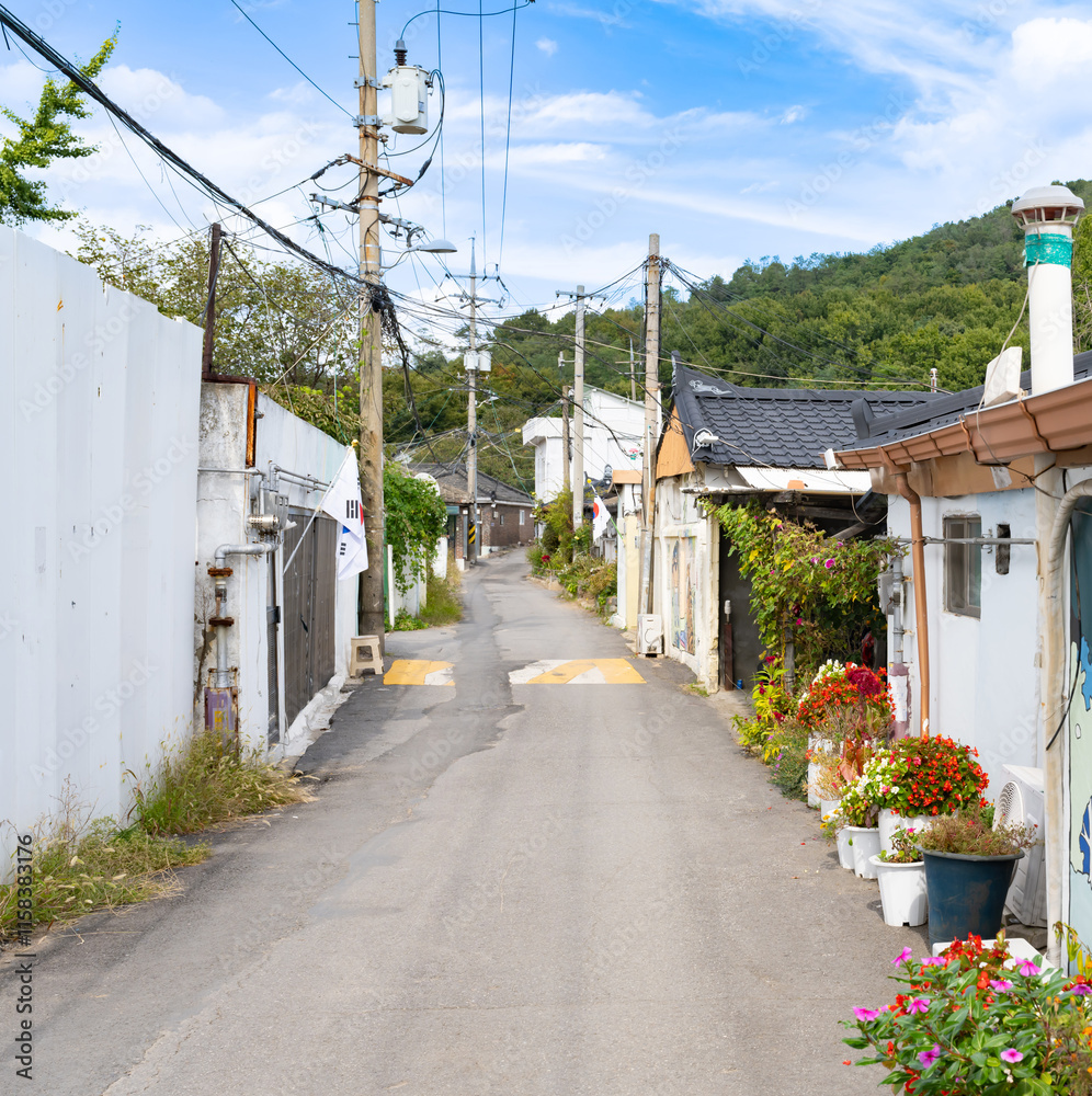 韓国ソウル市の住宅地(民家) 韓国ソウル市の住宅地(民家)