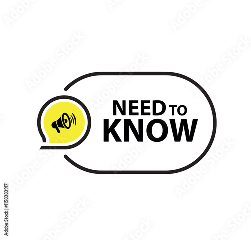 Need To Know text on white background	