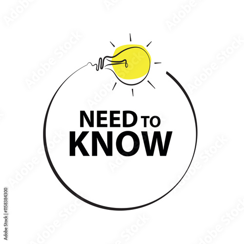 Need To Know text on white background	