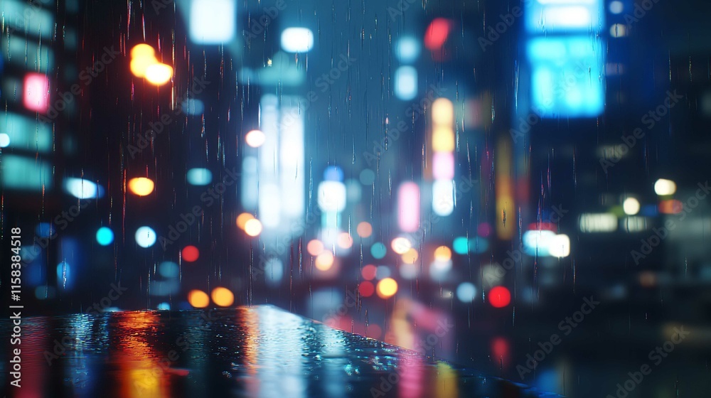 Abstract Technology Screen with Blurred City Lights Abstract Technology Screen with Blurred City Lights