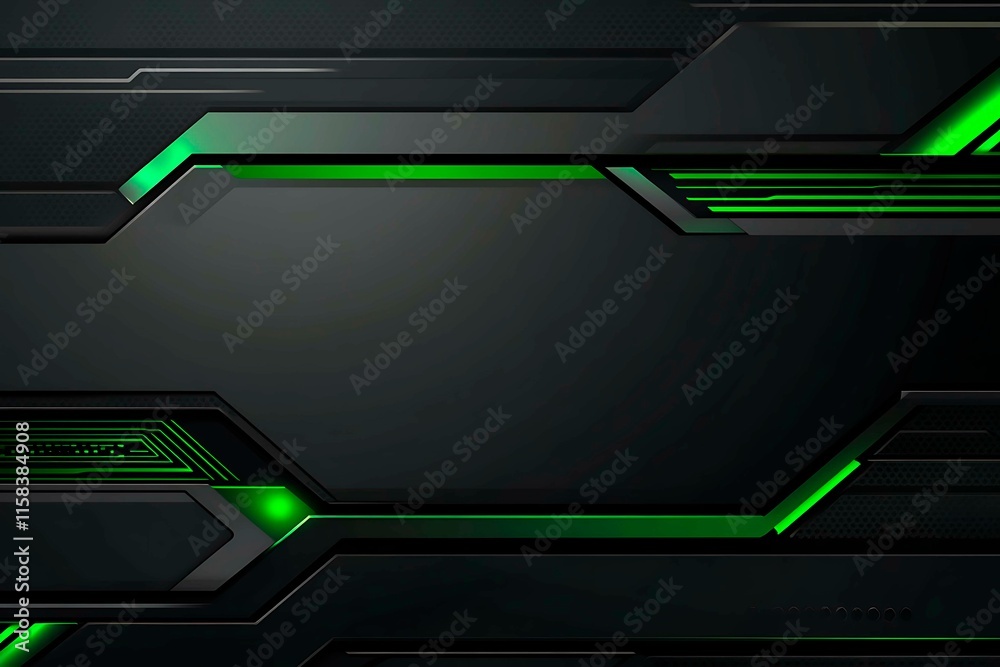 This vector illustration features a gradient green-black circuit board background, highlighted by an abstract technology pattern resembling interconnected circuitry. This vector illustration features a gradient green-black circuit board background, highlighted by an abstract technology pattern resembling interconnected circuitry.