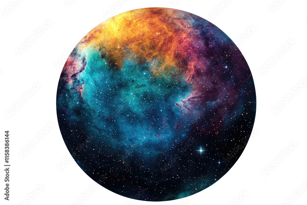 Cosmos nebula idea. A vibrant cosmic sphere filled with colorful galaxies and starry skies. Cosmos nebula idea. A vibrant cosmic sphere filled with colorful galaxies and starry skies.