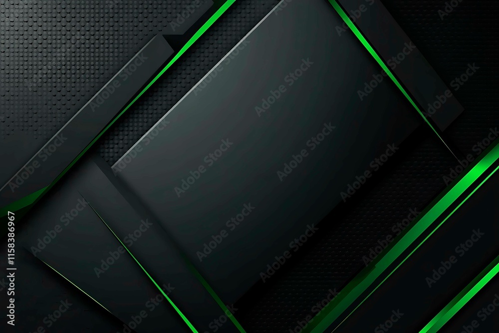 This vector illustration features a gradient green-black circuit board background, highlighted by an abstract technology pattern resembling interconnected circuitry This vector illustration features a gradient green-black circuit board background, highlighted by an abstract technology pattern resembling interconnected circuitry