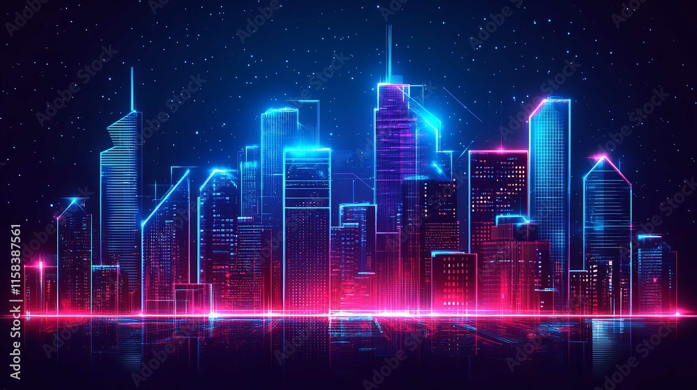 Fototapeta premium Vector Illustration of Urban Architecture and Cityscape Design