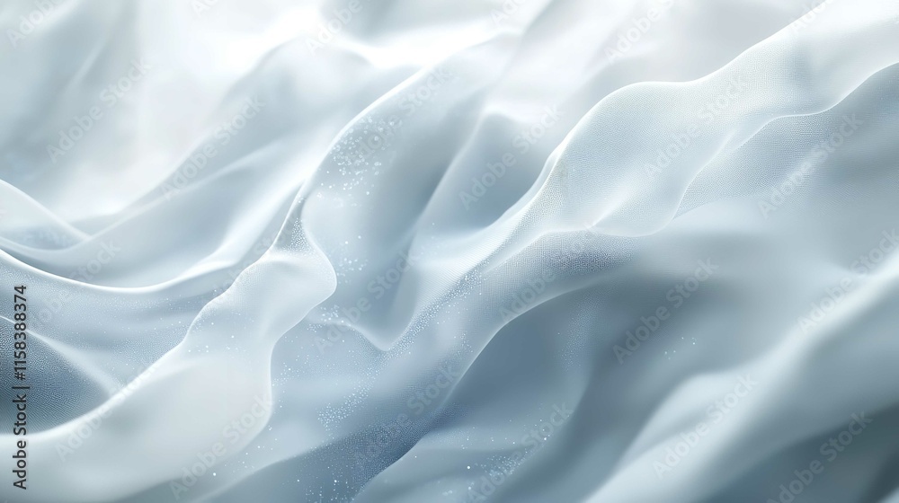 Obraz premium White Abstract Background with Flowing Particles