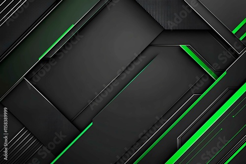 Wallpaper Mural This vector illustration features a gradient green-black circuit board background, highlighted by an abstract technology pattern resembling interconnected circuitry. Torontodigital.ca