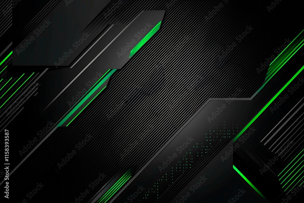 This vector illustration features a gradient green-black circuit board background, highlighted by an abstract technology pattern resembling interconnected circuitry. This vector illustration features a gradient green-black circuit board background, highlighted by an abstract technology pattern resembling interconnected circuitry.