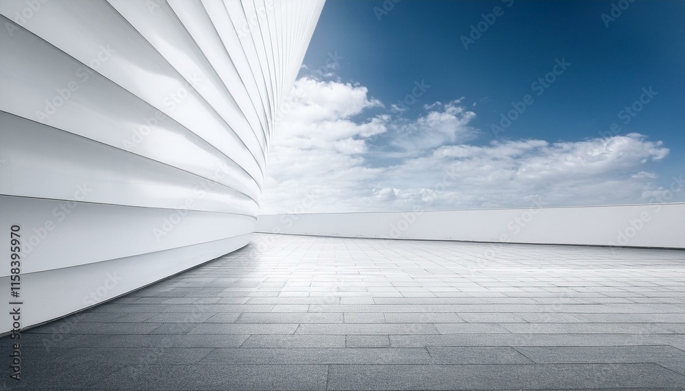 Obraz premium Empty space in white architecture