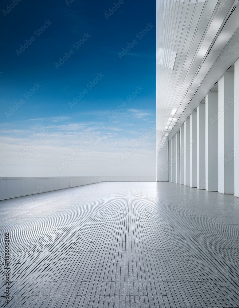 Obraz premium Empty space in white architecture