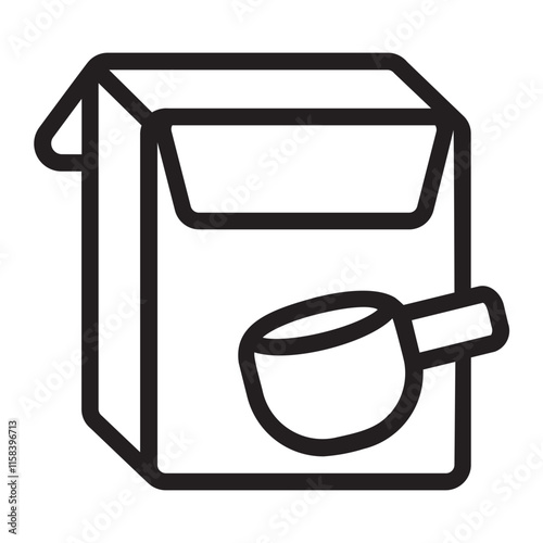 washing powder line icon