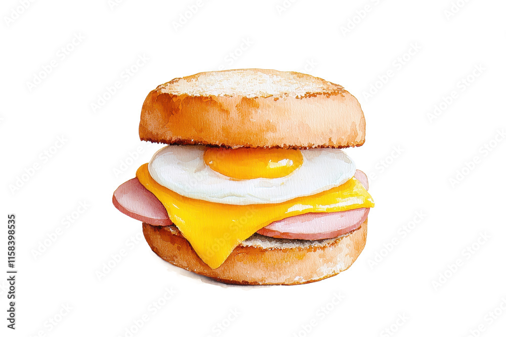 Delicious Breakfast Sandwich with Egg and Cheese Delicious Breakfast Sandwich with Egg and Cheese