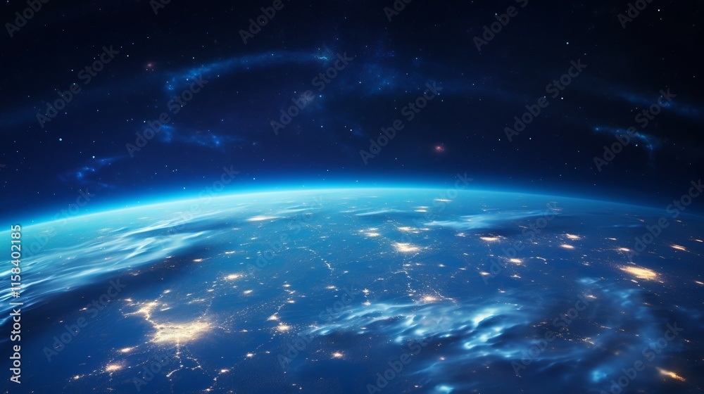 Mesmerizing close up view of the Earth set against the stunning backdrop of the luminous Milky Way galaxy showcasing the beauty and splendor of our cosmic home Mesmerizing close up view of the Earth set against the stunning backdrop of the luminous Milky Way galaxy showcasing the beauty and splendor of our cosmic home