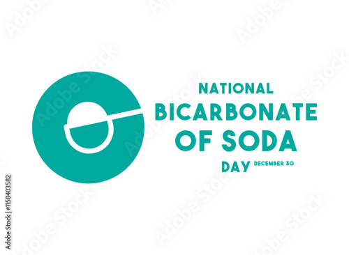 Vector illustration of National Bicarbonate of Soda Day. December 30. Flat design vector.