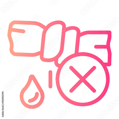 do not wring gradient icon