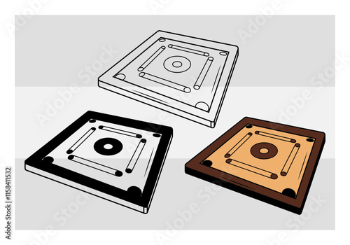 Carrom Board SVG Silhouette, Carrom Silhouette, Sports Svg, Carrom Coins Svg, Carrom Game Svg, Carrom Board Png, Carrom Board Svg Images, Cut Files
