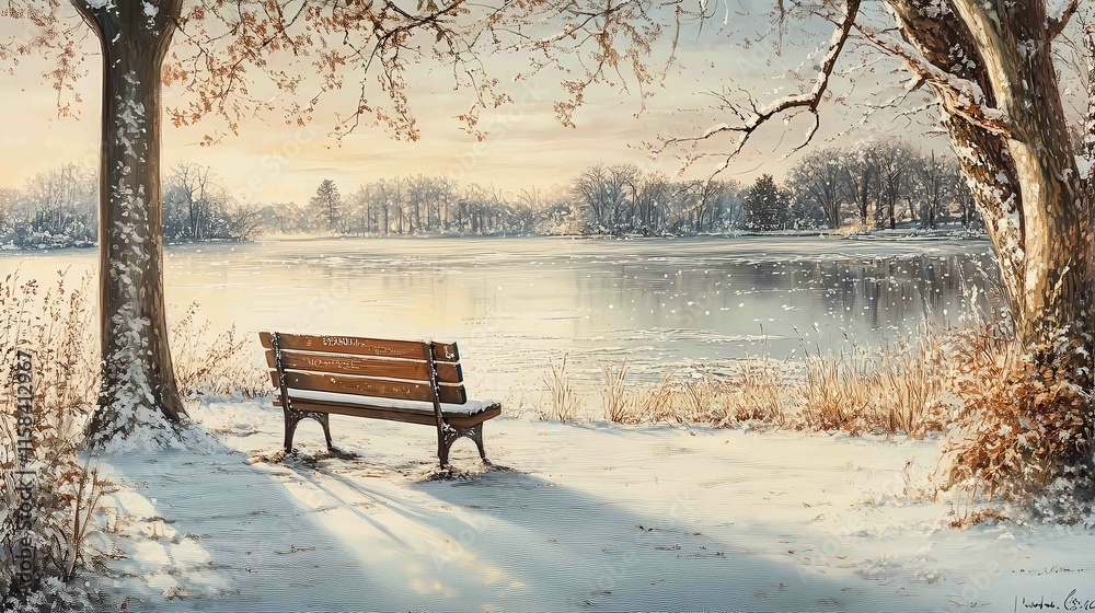 bench in the snow bench in the snow