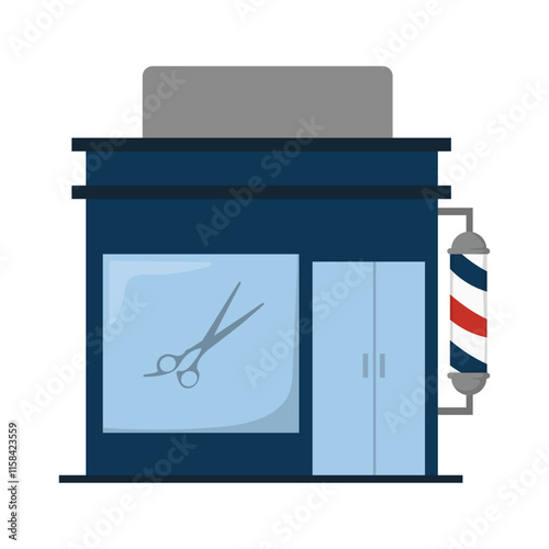 Shop And Store Vector Illustration - Barbershop