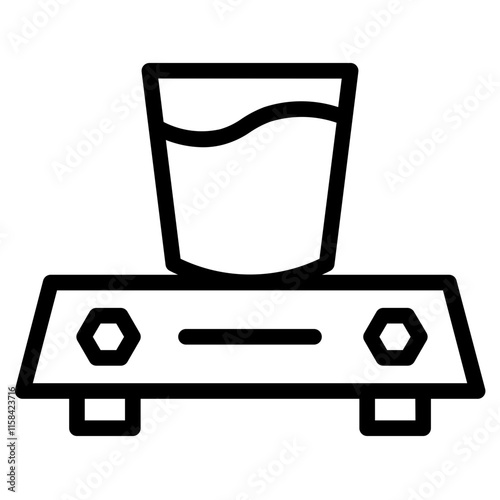 Flour Gram Scales Line Icon