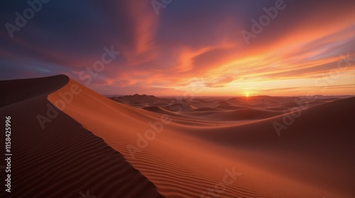 sunset in the desert