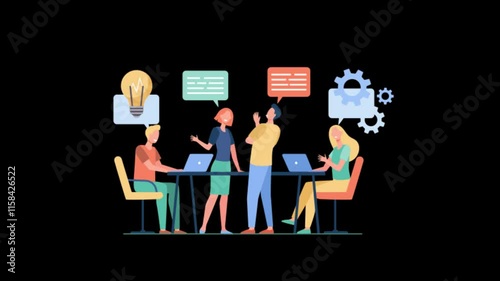 Free Creative Team Animated Illustration