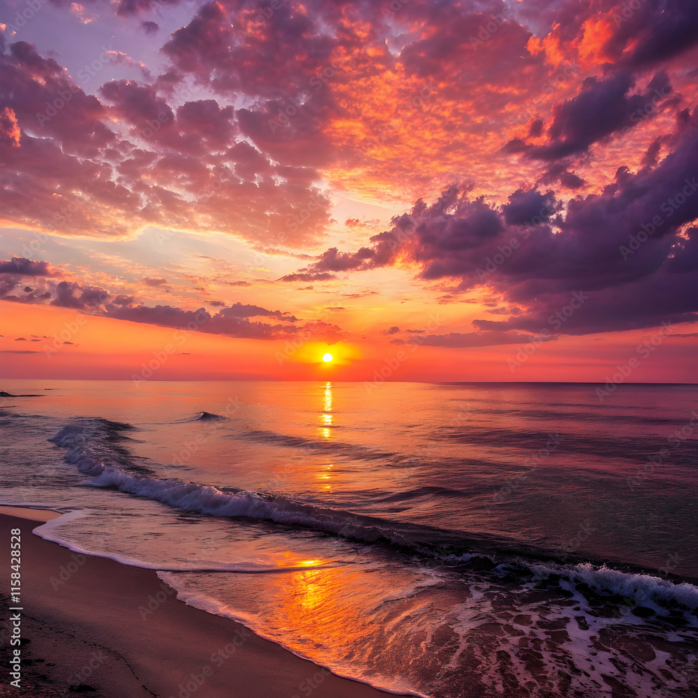 magical sunset over the ocean magical sunset over the ocean