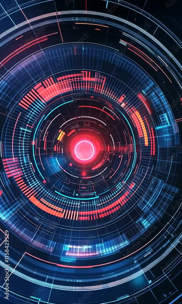 Abstract digital design featuring concentric circles and vibrant colors for technology themes. Abstract digital design featuring concentric circles and vibrant colors for technology themes.