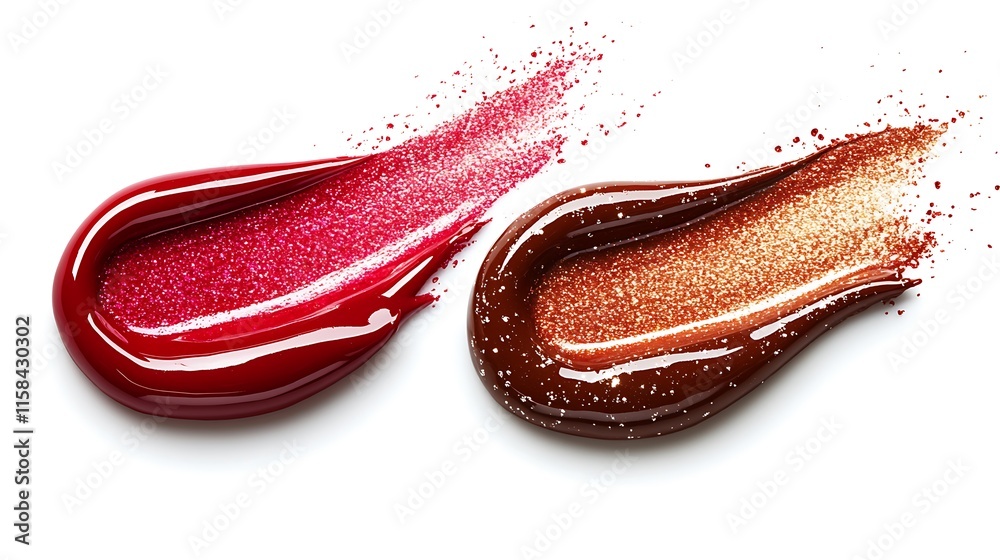 Vibrant cosmetic swatches studio beauty products modern close-up Vibrant cosmetic swatches studio beauty products modern close-up