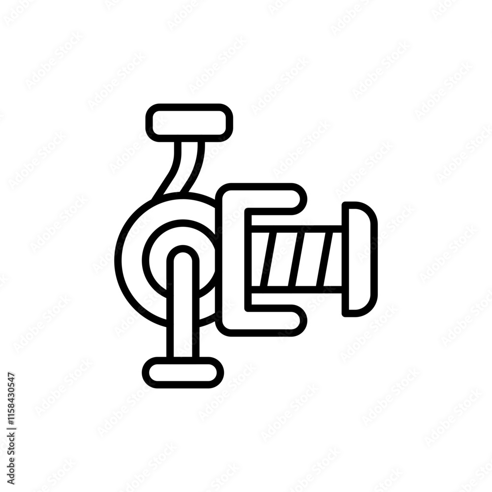 Fishing reel outline icons, minimalist vector illustration ,simple transparent graphic element .Isolated on white background Fishing reel outline icons, minimalist vector illustration ,simple transparent graphic element .Isolated on white background