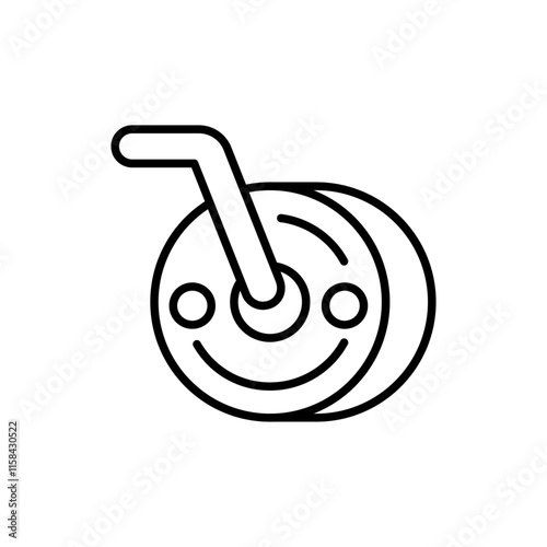 Fishing reel outline icons, minimalist vector illustration ,simple transparent graphic element .Isolated on white background