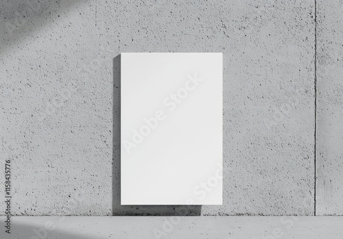 Blank Poster on Concrete Wall Mockup