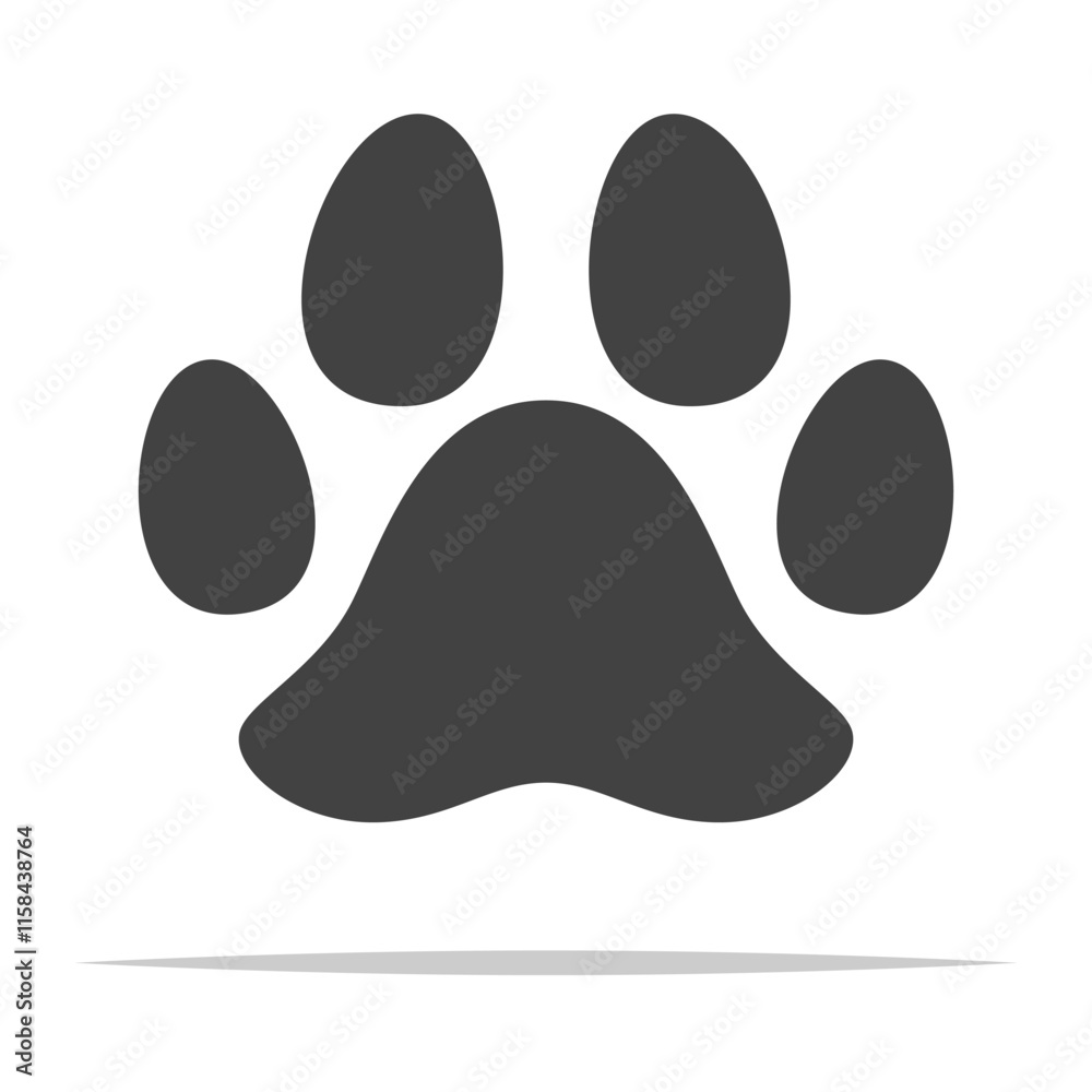 Dog paw print vector isolated illustration Dog paw print vector isolated illustration