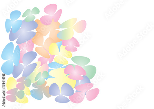 Abstract colorful background with flower petals.