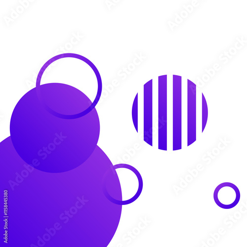 Purple Circle Memphis Gradient