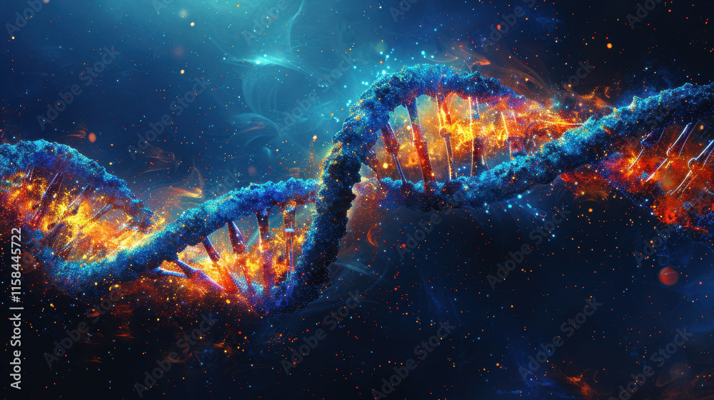 CRISPR Scissors Cutting Through DNA Double Helix CRISPR Scissors Cutting Through DNA Double Helix