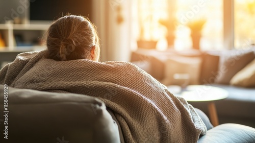 Tired individual resting on couch, reflecting on life's challenges and the need for relaxation and rejuvenation.