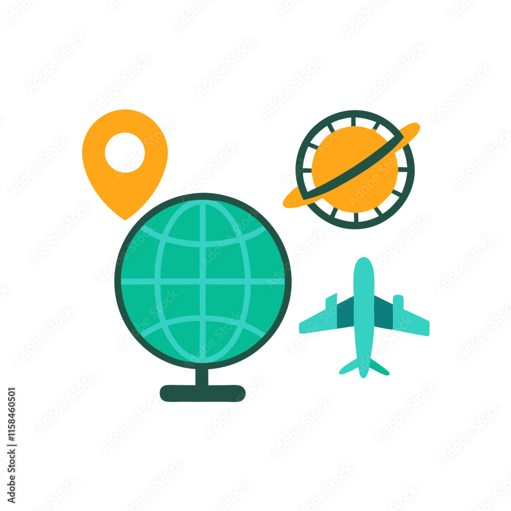 globe and airplane globe and airplane