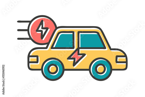 Green energy car of the future, blending innovation and environmental responsibility.
