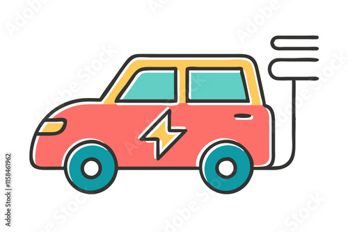 Visionary green energy car driving innovation in the automotive industry.
